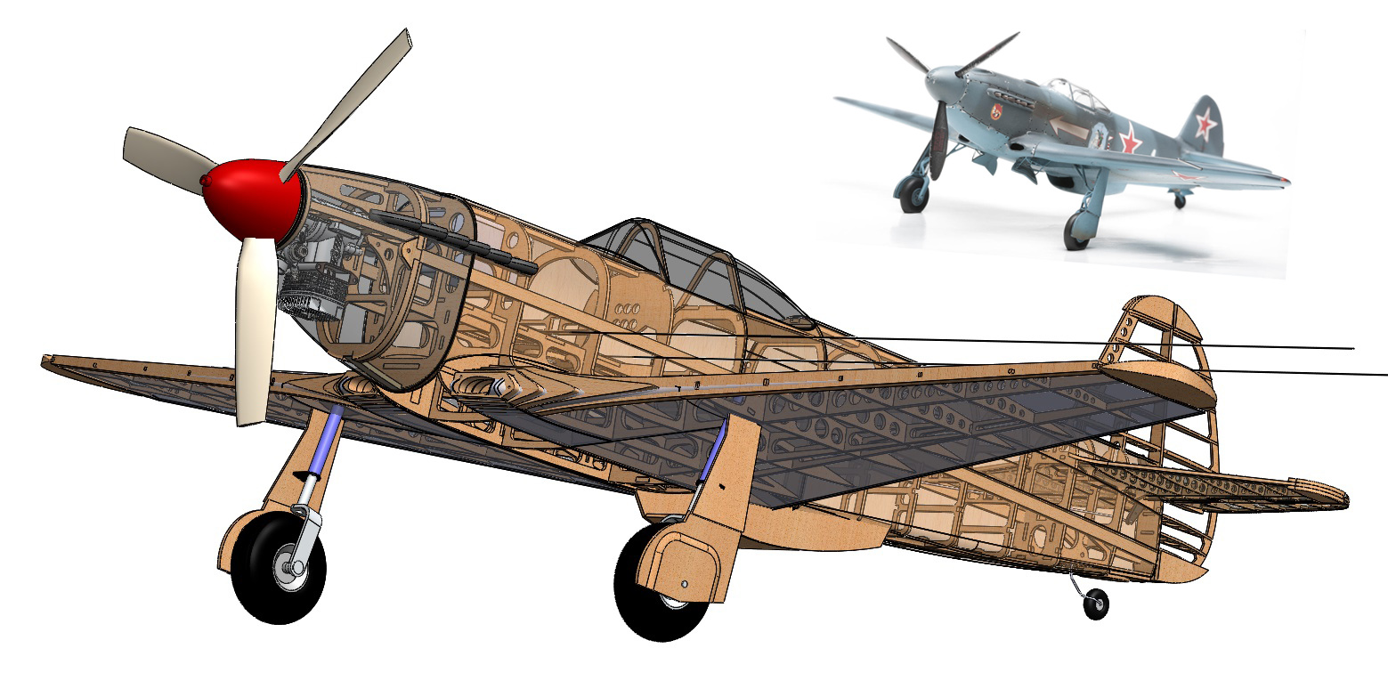 Модель копия одного из лучших истребителей 2-й мировой войны PML-4001 Як-3