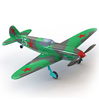 Rubber motor soviet WW2 fighter PML-6001 LaGG-3